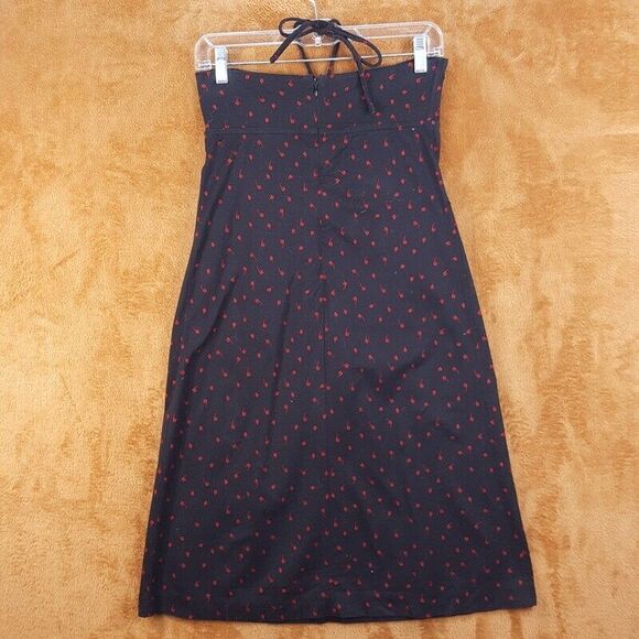 APC VANESSA SEWARD Womens Dress Small Black Floral Halter Midi Sundress - Picture 2 of 8